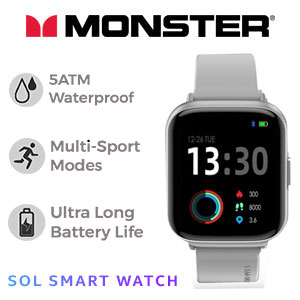 Monster SOL Smart Sports Watch - Grey