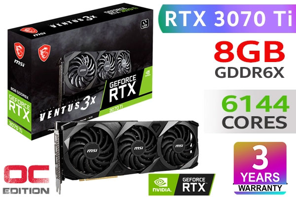 MSI GeForce RTX 3070 Ti Ventus 3X 8GB OC - Best Deal - South Africa