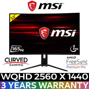 MSI Optix MAG322CQR 32" 165Hz Gaming Monitor