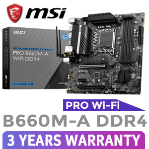 MSI PRO B660M-A WIFI DDR4 Intel Motherboard