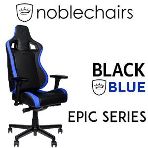 noblechairs EPIC Compact Series Gaming Chair - Black/Carbon/Blue