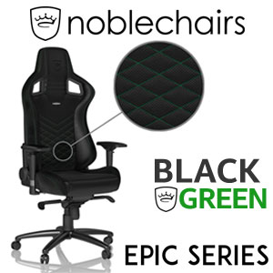 noblechairs EPIC Series Gaming Chair - Black/Green