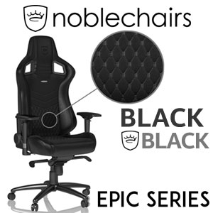noblechairs EPIC Series Real Leather Gaming Chair - Black