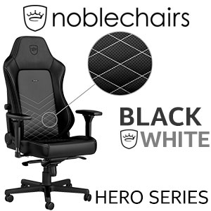 noblechairs HERO Series Gaming Chair - Black/PlatinumWhite