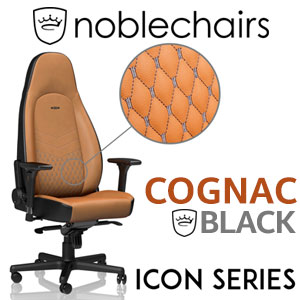 noblechairs ICON Real Leather Gaming Chair Cognac/Black