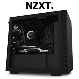NZXT H210 Tempered Glass Gaming Case - Black/Black