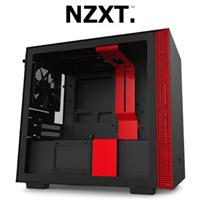 NZXT H210 Tempered Glass Gaming Case - Black/red