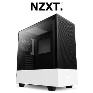 NZXT H510 Flow Tempered Glass Gaming Case - Black/White