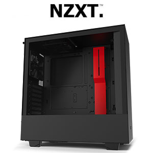 NZXT H510 Tempered Glass Gaming Case - Black/Red