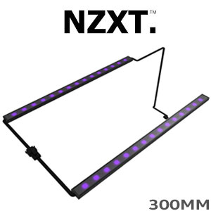 NZXT HUE 2 Underglow 300mm RGB Lighting LED Strip / Two 300mm RGB LED Strips / 15 LEDs Per Strip / Immersive Desktop Lighting System / AH-2UGKK-A1