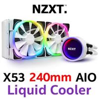 NZXT Kraken X53 240mm RGB AIO Liquid Cooler - White