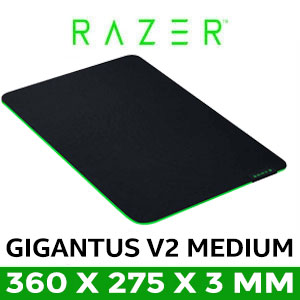 Razer Gigantus V2 Medium Gaming Mousepad / Textured Micro-Weave Cloth Surface, Thick and High-Density Rubber Foam, Fluid Swipes And Pixel-Precise Aim, Size: W 360 x L 275 x H 3mm / RZ02-03330200-R3M1