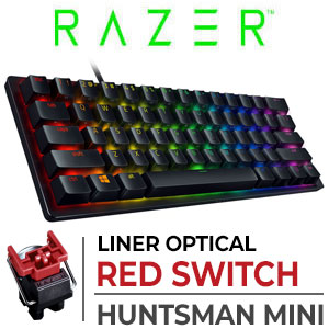 Razer Huntsman Mini Gaming Keyboard - Red Switches - Black