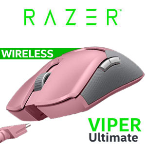 Razer Viper Ultimate Wireless Gaming Mouse - Quartz