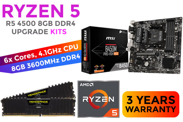 Kit Upgrade PC AMD Ryzen 5 3600 MSI B450M-A PRO MAX - Kit upgrade PC - LDLC