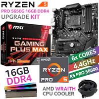 RYZEN 5 PRO 5650G X470 Gaming Plus MAX 16GB RGB 3600MHz Upgrade Kit