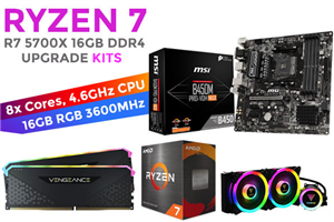 Ryzen 7 5700X MSI B450M PRO-VDH Max 16GB RGB 3600MHz Upgrade Kit