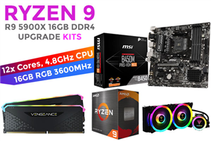 Ryzen 9 5900X MSI B450M PRO-VDH Max 16GB RGB 3600MHz Upgrade Kit