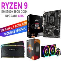 Ryzen 9 5900X MSI B450M PRO-VDH Max 16GB RGB 3600MHz Upgrade Kit