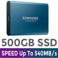 Samsung T5 500GB Portable SSD - Blue
