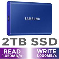 Samsung T7 2TB Portable SSD - Blue