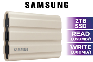 Samsung T7 Shield 2TB Portable SSD - Beige