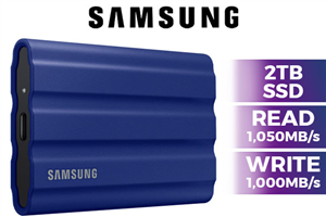 Samsung T7 Shield 2TB Portable SSD - Blue