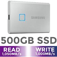 Samsung T7 Touch 500GB Portable SSD - Silver