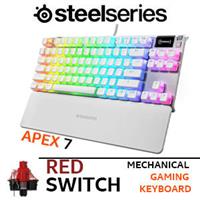 SteelSeries Apex 7 TKL Ghost Mechanical Keyboard - Red Switch