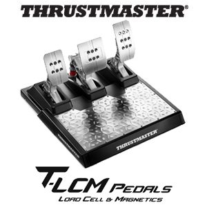 ThrustMaster T-Lcm Pedals - Magnetic and Load Cell Pedal Set / For PC, PS4 and Xbox One / Load Cell Force Sensor Technology  / Adjustable Mechanical Brake Force / Independently-Adjustable Pedals / 4060121