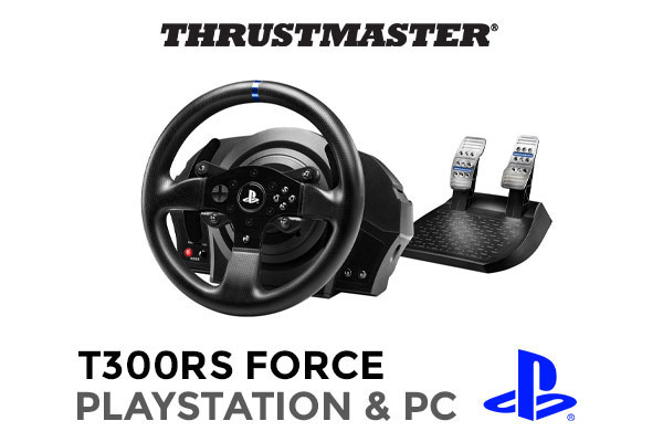 Thrustmaster T300RS Force Feedback Racing Wheel  For Playstation And PC / Works with PS5 games / High-precision racing wheel / Rotation Angle Adjustable From 270 To 1080 Degrees / Padel Set Included / TM4160604