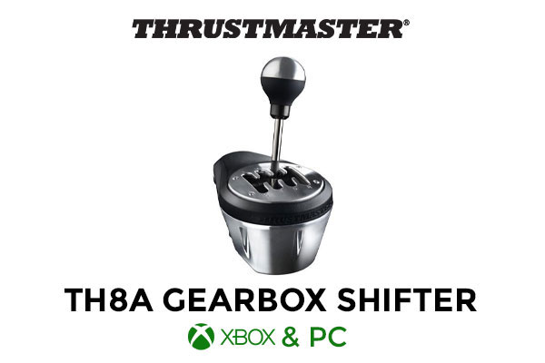 Thrustmaster TH8A Gearbox Shifter Add-On For Playstation And Xbox And PC / 13 Cm Tall Gear Stick With Knob / Realistic Gear-Shifting Feel / Detachable Knob / Compatible With Real Car Knobs / TM4060059