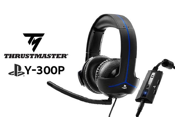 Thrustmaster Y-300P Gaming Headset / Designed for PlayStation 4 & PlayStation 3 / Crystal-clear Audio / Realistic Audio Sensations / High-performance Microphone / Large Ultra-soft Ear Pads / Adjustable Metal Headband / 4160596