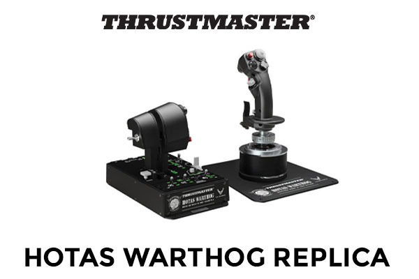 Thrustmaster HOTAS Warthog Replica Joystick Set - TM2960720 / Realistic Button Feelings / Magnetic Sensor / Adjustable Friction / Control Panel With Backlit / TM2960720