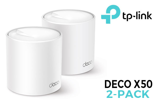 TP-LINK Deco X50 AX3000 Whole Home Mesh Wi-Fi 6 - 2 Pack