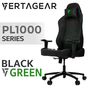 Vertagear PL1000 Gaming Chair - Black/Green