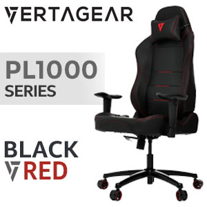 Vertagear PL1000 Gaming Chair - Black/Red