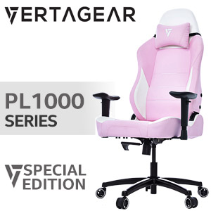 Vertagear PL1000 Gaming Chair -  White/Pink