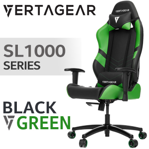 Vertagear SL1000 Gaming Chair - Black/Green