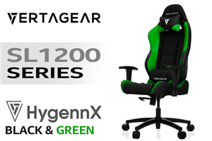 Vertagear SL1200 HygennX Edition Gaming Chair - Black/Green