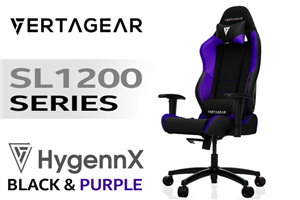 Vertagear SL1200 HygennX Edition Gaming Chair - Black/Purple