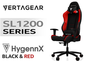 Vertagear SL1200 HygennX Edition Gaming Chair - Black/Red