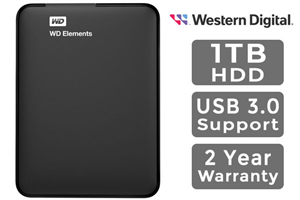 WD 1TB Elements 2.5" Portable HDD