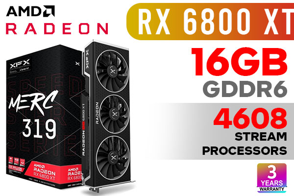 XFX AMD Radeon™ RX 6800 XT Gaming Graphics Card with 16GB GDDR6