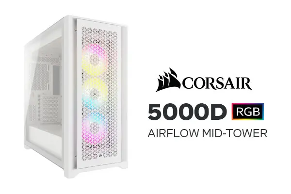  Corsair 5000D RGB Mid-Tower Case - 3X AF120 RGB Fans