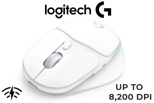  Logitech G735 Wireless Gaming Headset + G705 Mouse,  Customizable LIGHTSYNC RGB Lighting, Lightspeed Wireless, Bluetooth,  PC/Mac/Laptop - White Mist : Video Games