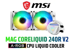 MSI MAG CORELIQUID 240R V2 AIO ARGB CPU Liquid Cooler Rotating Cap