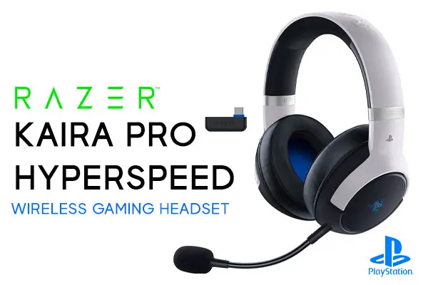 Razer Kaira Pro HyperSpeed Wireless Gaming Headset with Haptics for  Playstation 5 / PS5, PS4, PC, Mobile: Titanium 50mm Drivers - Hybrid Mic -  Low