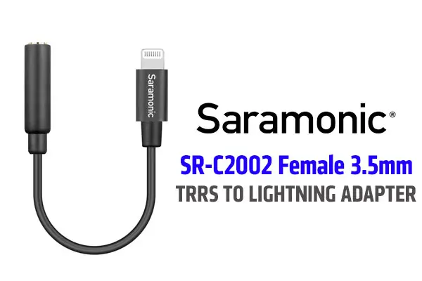 SR-C2000 3.5mm TRS Male to Lightning Microphone & Audio Input Audio Adapter  for iPhones & iPads