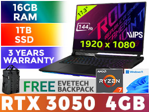 ASUS ROG Strix G17 G713RC RTX 3050 Laptop With 16GB RAM & 1TB SSD